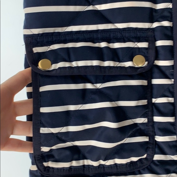 J Crew Quilted Down Excursion Vest in Stripe - Picture 4 of 8